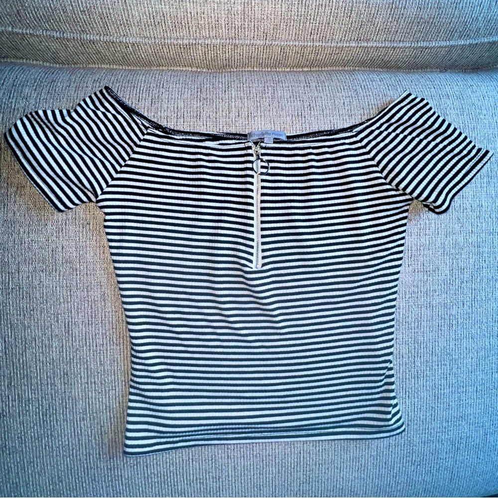 Stripped Crop Tee